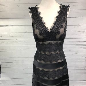 👻 JS Collection Petite Nude black lace dress